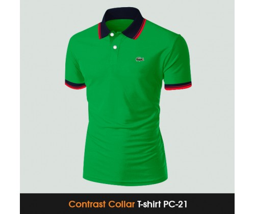 Contrast Collar T-shirt PC-21